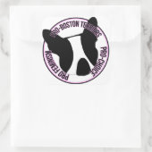 Pro Boston Terriers, Pro Feminism, Pro Choice Quadratischer Aufkleber (Tasche)