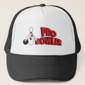 Pro Bowler 🎳 Bowling Button Truckerkappe (Vorderseite)
