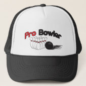 Pro Bowler Bowling 🎳 Pin and Ball Truckerkappe (Vorderseite)