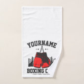Pro Boxer ADD NAME Red Gloves Boxring Training Badhandtuch Set (Handtuch)