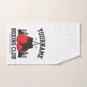 Pro Boxer ADD NAME Red Gloves Boxring Training Badhandtuch Set (Handtuch)