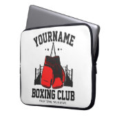 Pro Boxer ADD NAME Red Gloves Boxring Training Laptopschutzhülle (Vorderseite Links)