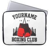Pro Boxer ADD NAME Red Gloves Boxring Training Laptopschutzhülle (Vorderseite)