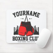 Pro Boxer ADD NAME Red Gloves Boxring Training Mousepad (Mit Mouse)