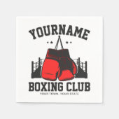 Pro Boxer ADD NAME Red Gloves Boxring Training Serviette (Vorderseite)