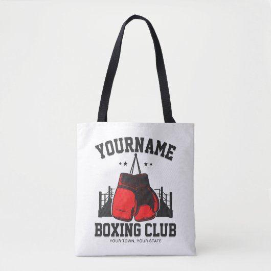 Pro Boxer ADD NAME Red Gloves Boxring Training Tasche (Vorderseite)