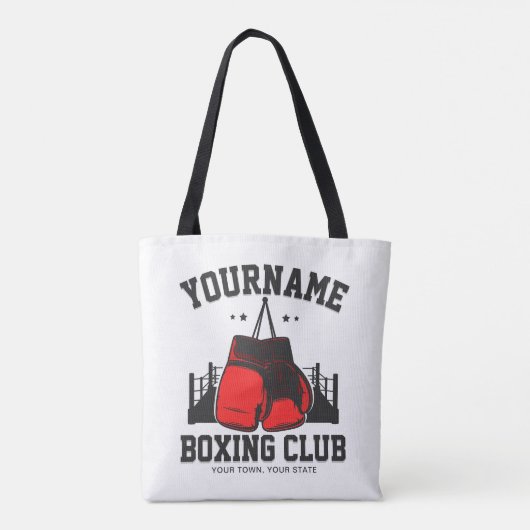 Pro Boxer ADD NAME Red Gloves Boxring Training Tasche (Rückseite)