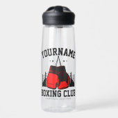 Pro Boxer ADD NAME Red Gloves Boxring Training Trinkflasche (Vorne)