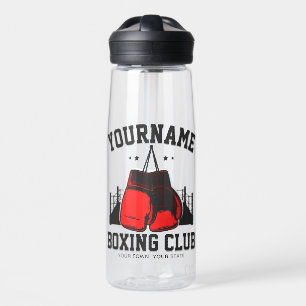 Pro Boxer ADD NAME Red Gloves Boxring Training Trinkflasche