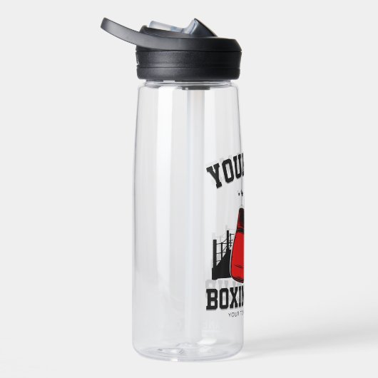 Pro Boxer ADD NAME Red Gloves Boxring Training Trinkflasche (Rechts)