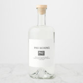 PRO BOXING ALKOHOLFLASCHENETIKETT (Vorderseite)