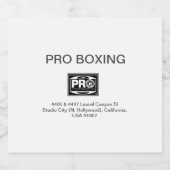 PRO BOXING SCHAUMWEINETIKETT (Einzelnes Label)
