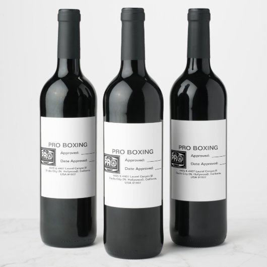 PRO BOXING WEINETIKETT (Flaschen)