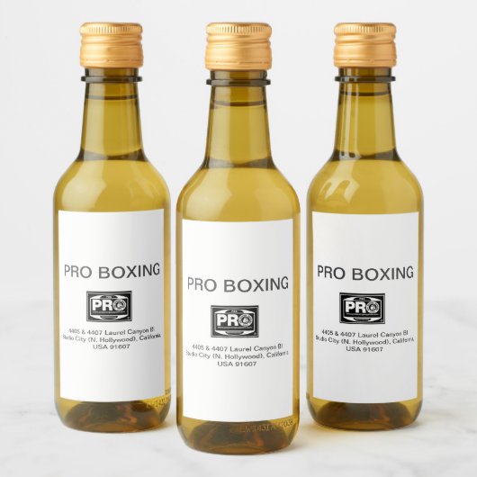 PRO BOXING WEINETIKETT (Flaschen)