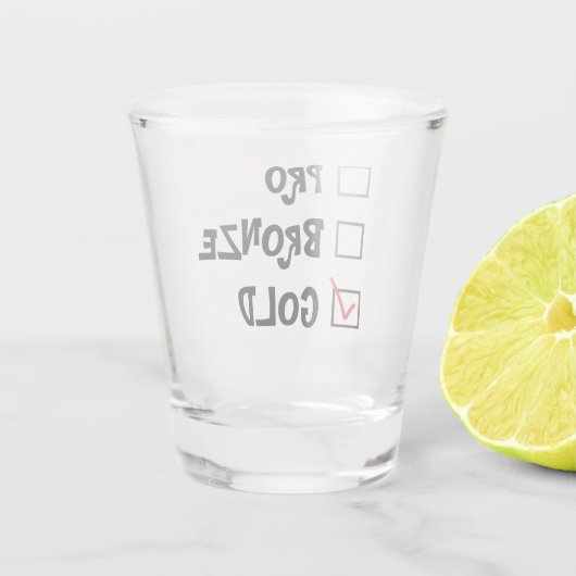 Pro Bronze Gold Schnapsglas (Rückseite)