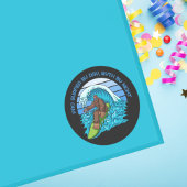 Pro by Day, Myth by Night Surfen Bigfoot Post-it Klebezettel