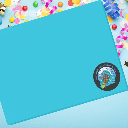 Pro by Day, Myth by Night Surfen Bigfoot Post-it Klebezettel
