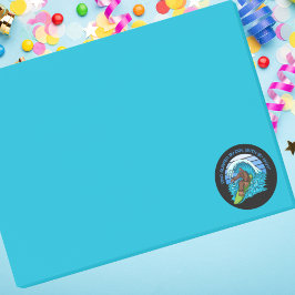 Pro by Day, Myth by Night Surfen Bigfoot Post-it Klebezettel