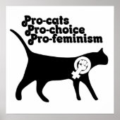 Pro Cats pro Choice pro Feminismus Poster (Vorne)