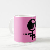 Pro Cats Pro Feminismus Kaffeetasse (Vorderseite Links)