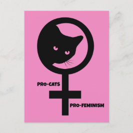 Pro Cats Pro Feminismus Postkarte
