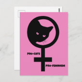 Pro Cats Pro Feminismus Postkarte (Vorne/Hinten)