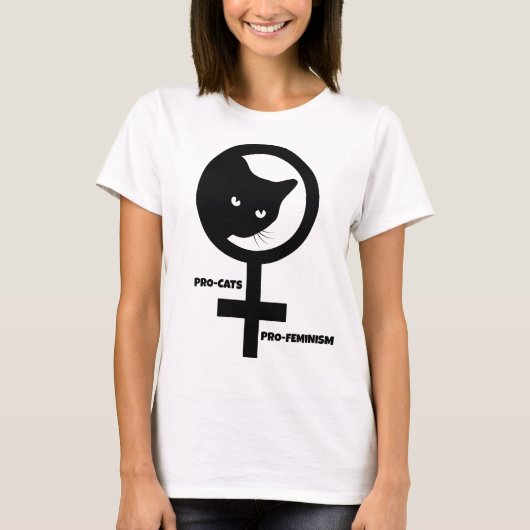 Pro Cats Pro Feminismus T-Shirt (Vorderseite)