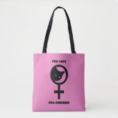 Pro Cats Pro Feminismus Tasche (Vorderseite)