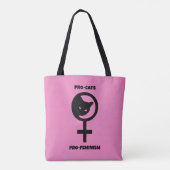Pro Cats Pro Feminismus Tasche (Rückseite)