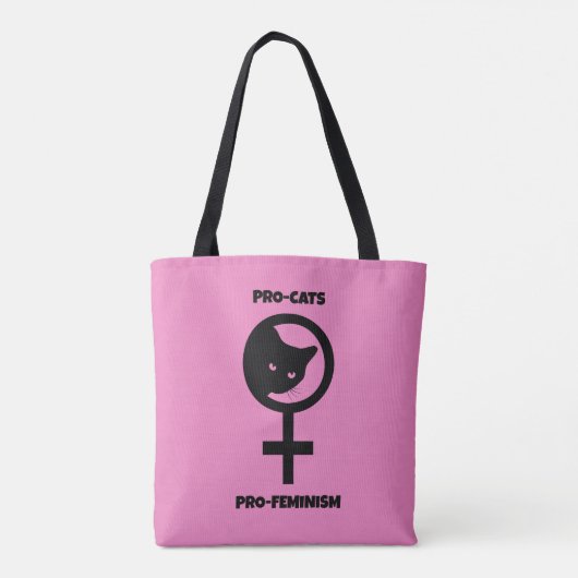 Pro Cats Pro Feminismus Tasche (Rückseite)