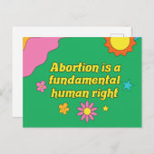 Pro Choice Abortion ist ein grundlegendes Menschen Postkarte (Vorne/Hinten)