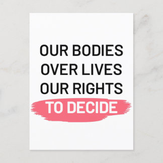 Pro Choice Abortion Rights Design Postkarte