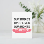 Pro Choice Abortion Rights Design Postkarte (Stehend Vorderseite)