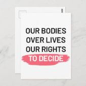 Pro Choice Abortion Rights Design Postkarte (Vorne/Hinten)