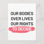 Pro Choice Abortion Rights Design Postkarte (Vorderseite)