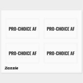 Pro Choice AF Rechte für weiße schwarze Abtreibung Rechteckiger Aufkleber (Blatt)