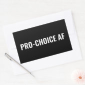 Pro Choice AF Schwarz-weiße Abtreibungsrechte Rechteckiger Aufkleber (Umschlag)