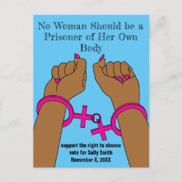 Pro Choice bekommt die Autonome dunkle Haut raus Postkarte
