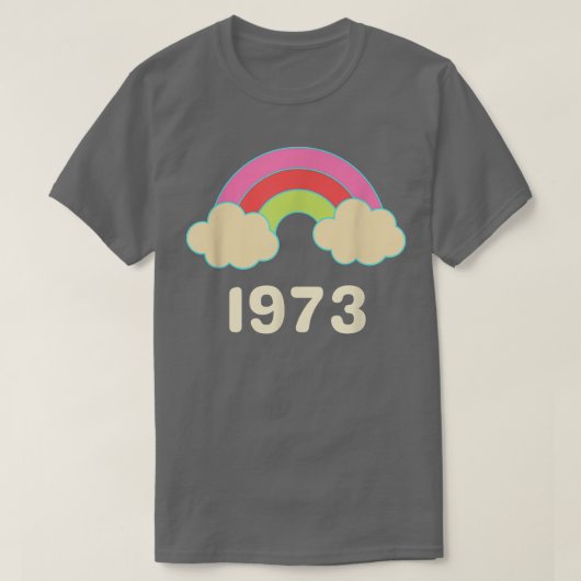 Pro Choice Feminismus 1973 Rainbow Retro Groovy Fe T-Shirt (Design vorne)