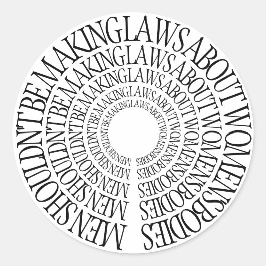 Pro Choice - Feminist Round Sticker (Vorderseite)