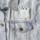 Pro-Choice Floral Gemustert Button (Beispiel)