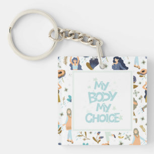 Pro-Choice Floral Gemustert Schlüsselanhänger