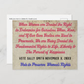 Pro Choice für Freiheit und Glück des Lebens Postkarte (Vorne/Hinten)