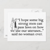 Pro Choice Meme Postkarte (Vorne/Hinten)