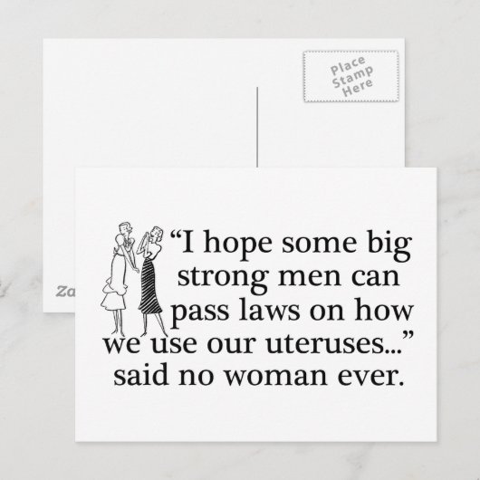 Pro Choice Meme Postkarte (Vorne/Hinten)