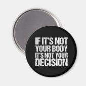 Pro Choice nicht Ihr Körper, nicht Ihre Entscheidu Magnet (Vorderseite/Rückseite)