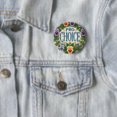 Pro-Choice Pansy Blume Button (Beispiel)