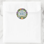 Pro-Choice Pansy Blume Runder Aufkleber (Tasche)