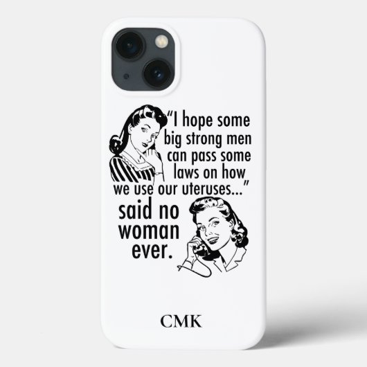 Pro Choice Politischer Cartoon Funny Feminist Cust Case-Mate iPhone Hülle (Rückseite)