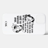 Pro Choice Politischer Cartoon Funny Feminist Cust Case-Mate iPhone Hülle (Rückseite (Horizontal))